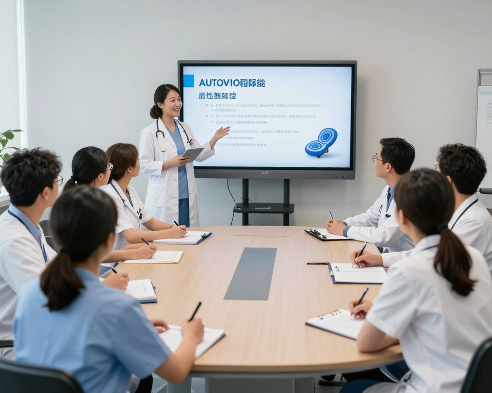 Healthcare team meeting showing effective communication about automation implementation