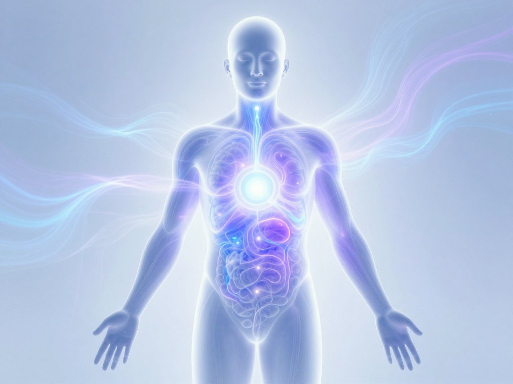 Illustration showing mind-body connection and emotional impact on physical health