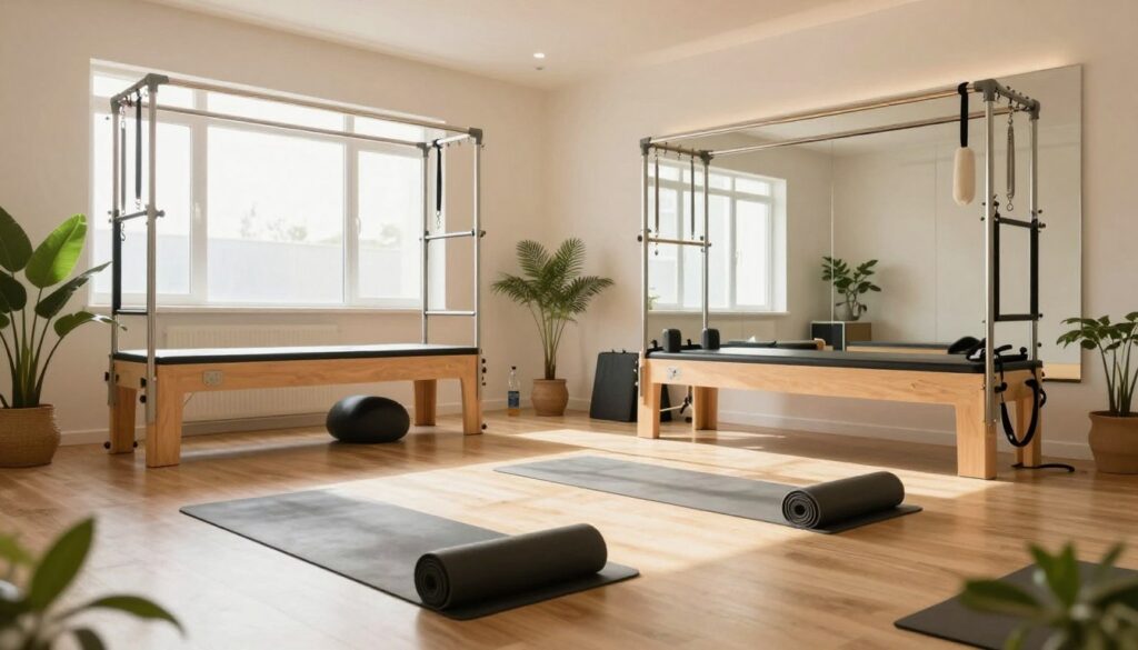 Inspiring home Pilates studio ready for practice Inspiring home Pilates studio ready for practice