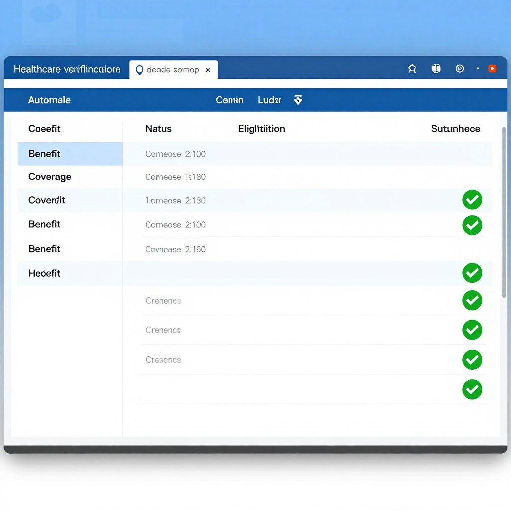 Insurance verification system showing automated eligibility checking process