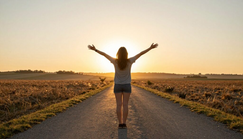 New beginning on sacred breath journey at sunrise