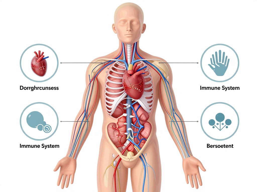Visual representation of mind-body connection showing impact of forgiveness on physical health