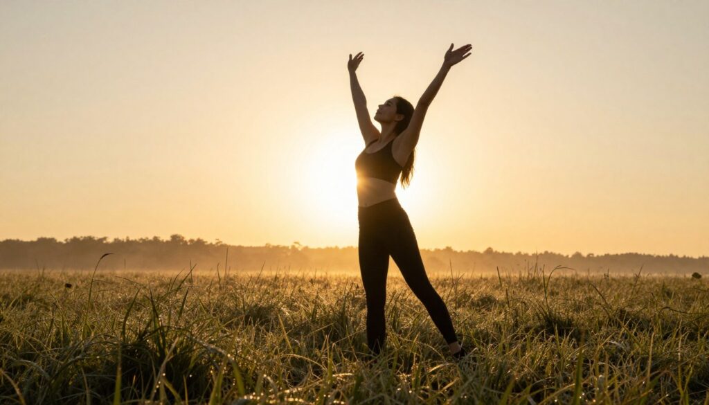 Woman experiencing physical transformation through sacred feminine practices
