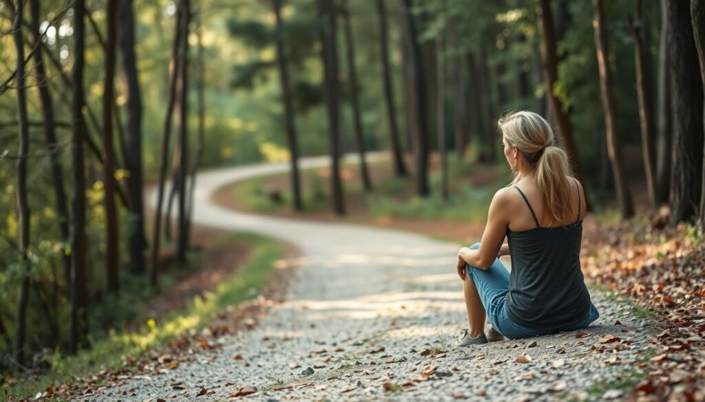 Woman navigating healing journey with patience through sacred feminine healing