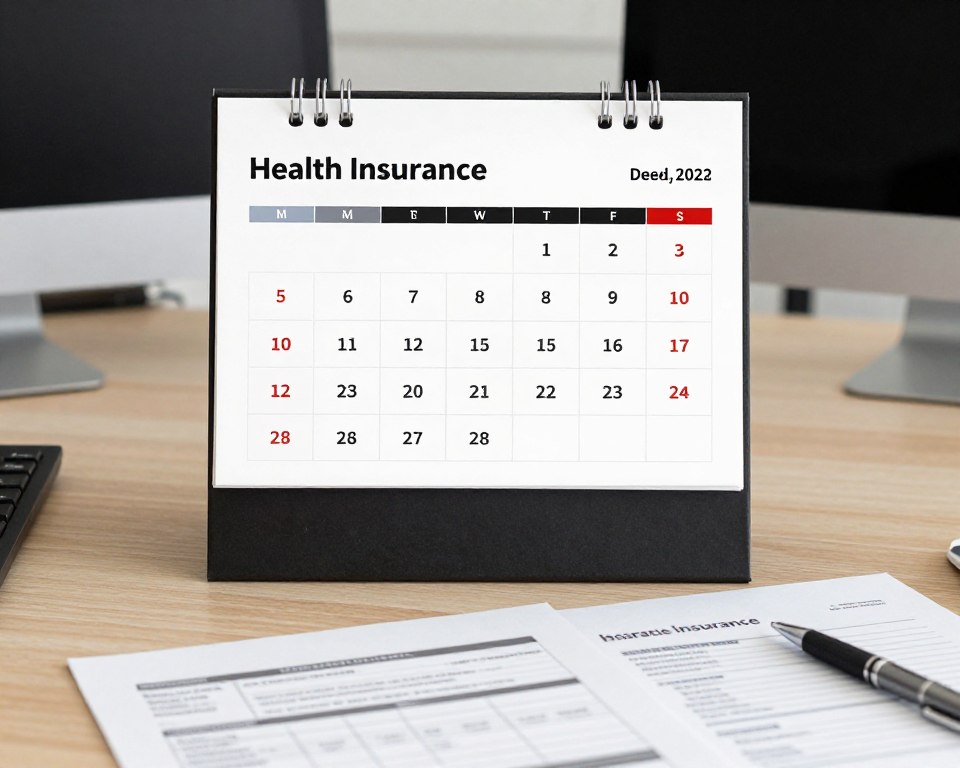 calendar highlighting health insurance open enrollment period dates