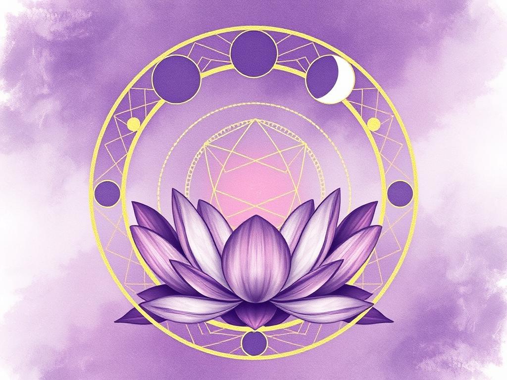 feminine energy symbols and sacred geometry representing divine feminine