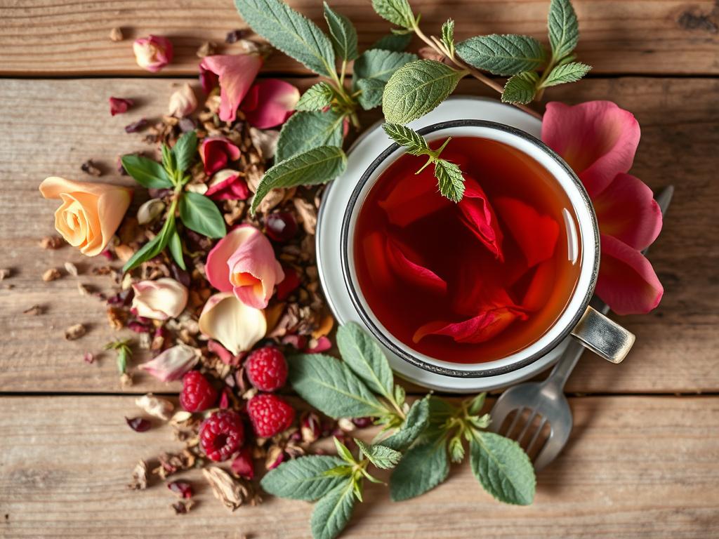 healing herbs and tea for womb wellness