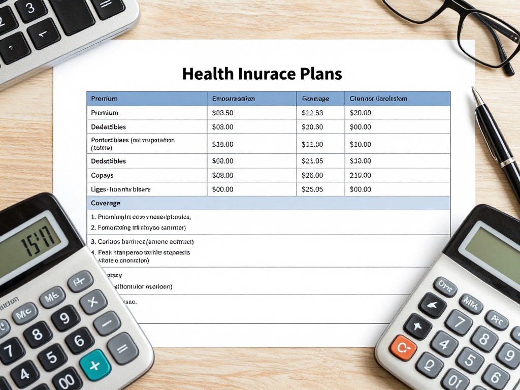 health insurance plan comparison worksheet with costs and benefits