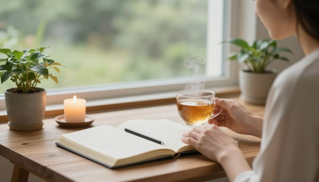 peaceful daily morning routine supporting emotional healing practices
