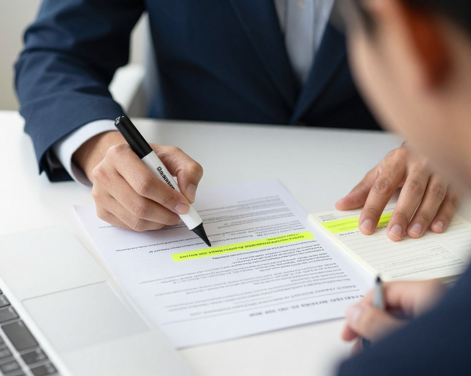 person reviewing health insurance documents carefully to avoid mistakes