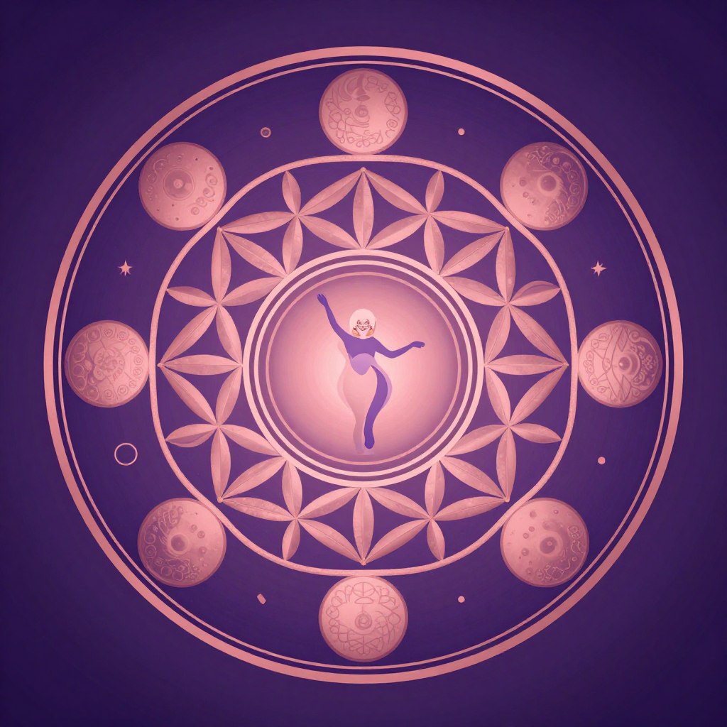 sacred feminine symbol representing womb healing energy and divine feminine power